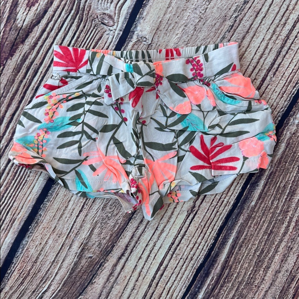Gymboree&Crazy8 Colorful Floral and Leaf Shorts 2T 3T - Picture 5 of 7
